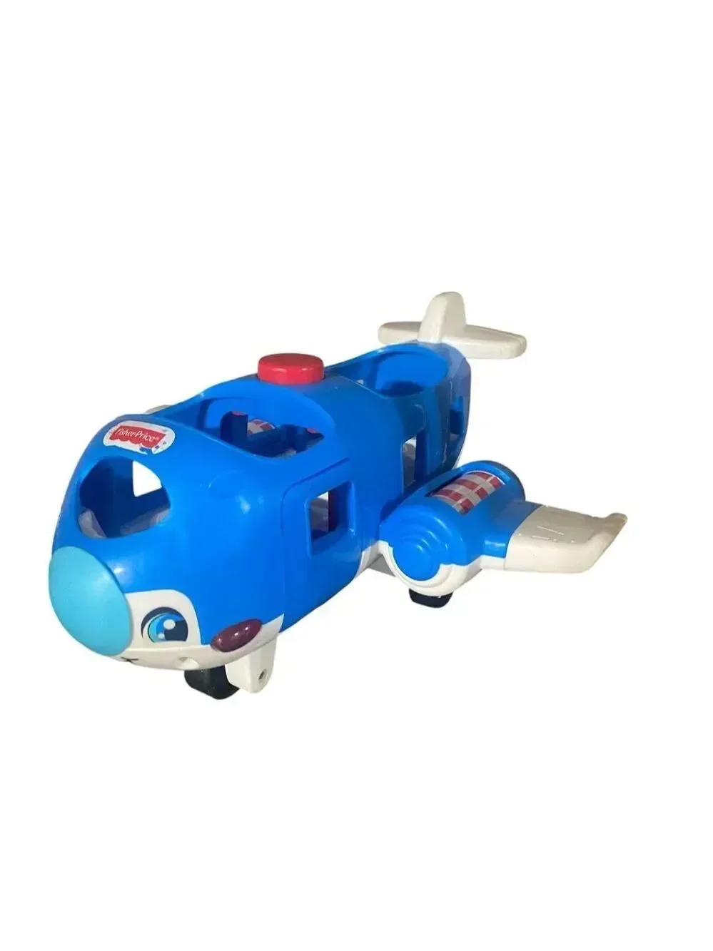 Fisher Price Little People Jet Plane Blue Talking Musical Lights Sounds Tested